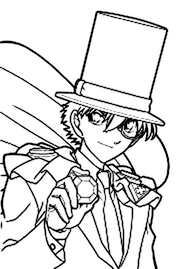 600x863 The Kid Of Phantom Thief In Action In Detective Conan Adventure