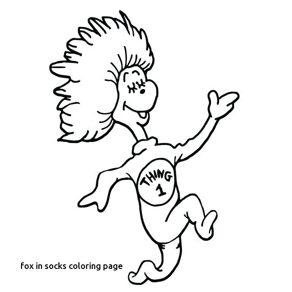 570x570 Socks Coloring Page Coloring Pages Thing 1 Thing 2 Thing 1