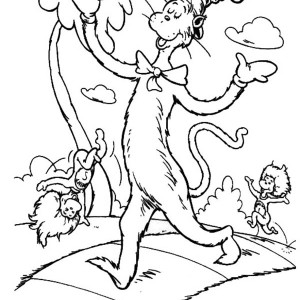300x300 Cat In The Hat Coloring Pages 2