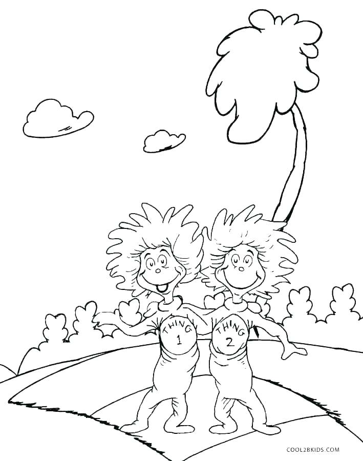 709x900 Thing 1 And Thing 2 Coloring Pages Thing One And Thing Two