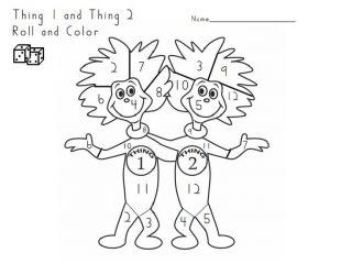 320x240 Thing One And Thing Two Coloring Pages Thing 1 And Thing 2