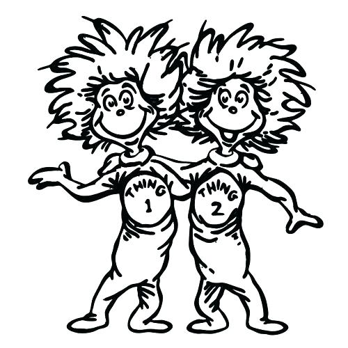 500x500 Thing 1 And Thing 2 Coloring Pages Thing 1 And Thing 2 Coloring