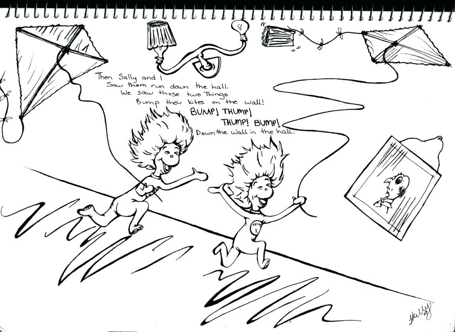 900x658 Thing 1 And Thing 2 Coloring Pages Thing One And Thing Two Clip