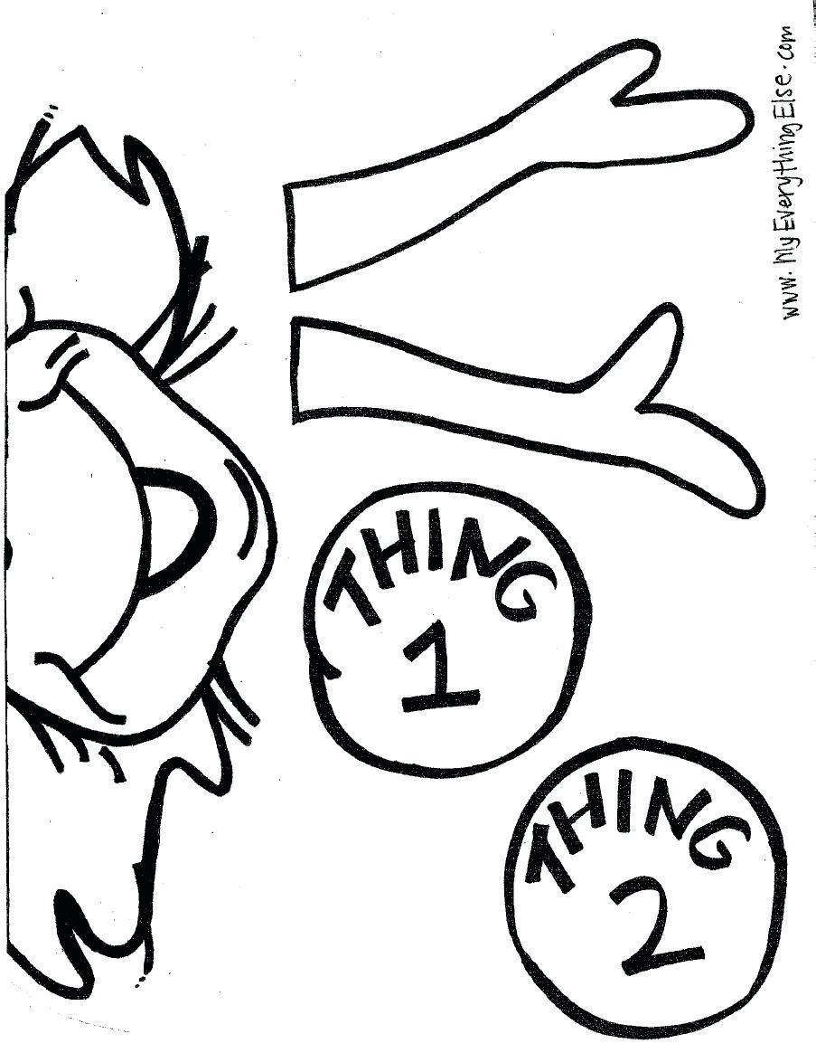 903x1164 Weird Thing One And Two Coloring Pages 300625 Sporturka Free