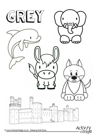 320x452 Grey Things Colouring Page Colors Pre School