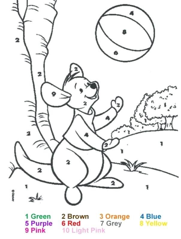 604x800 Kangaroo Color Page Animal Color By Number Coloring Pages Kangaroo