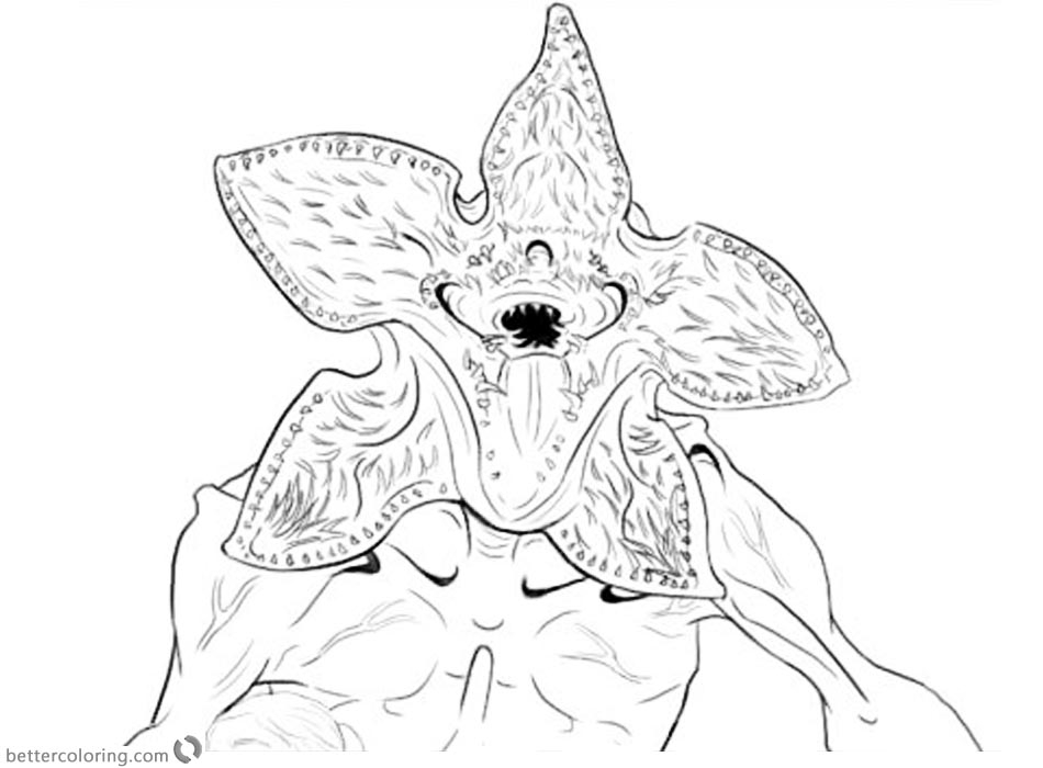 950x700 Outstanding Stranger Things Coloring Pages Illustration Framing