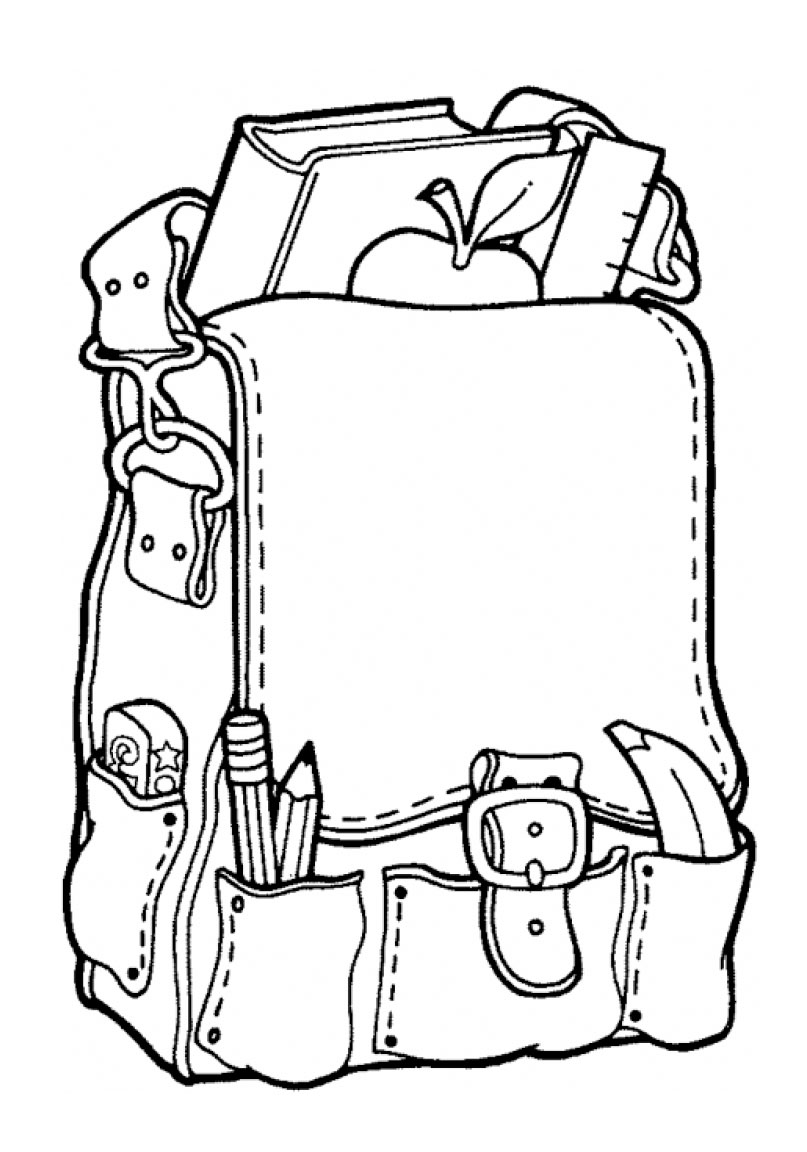 807x1152 School Supplies Coloring Pages