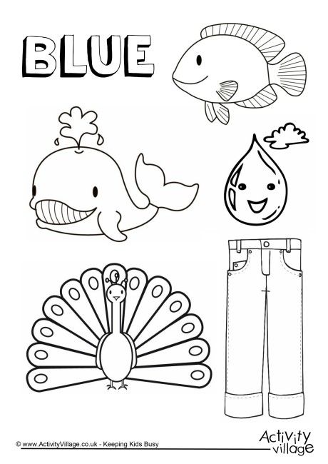 460x650 Blue Things Colouring Page Coloring Blue Things
