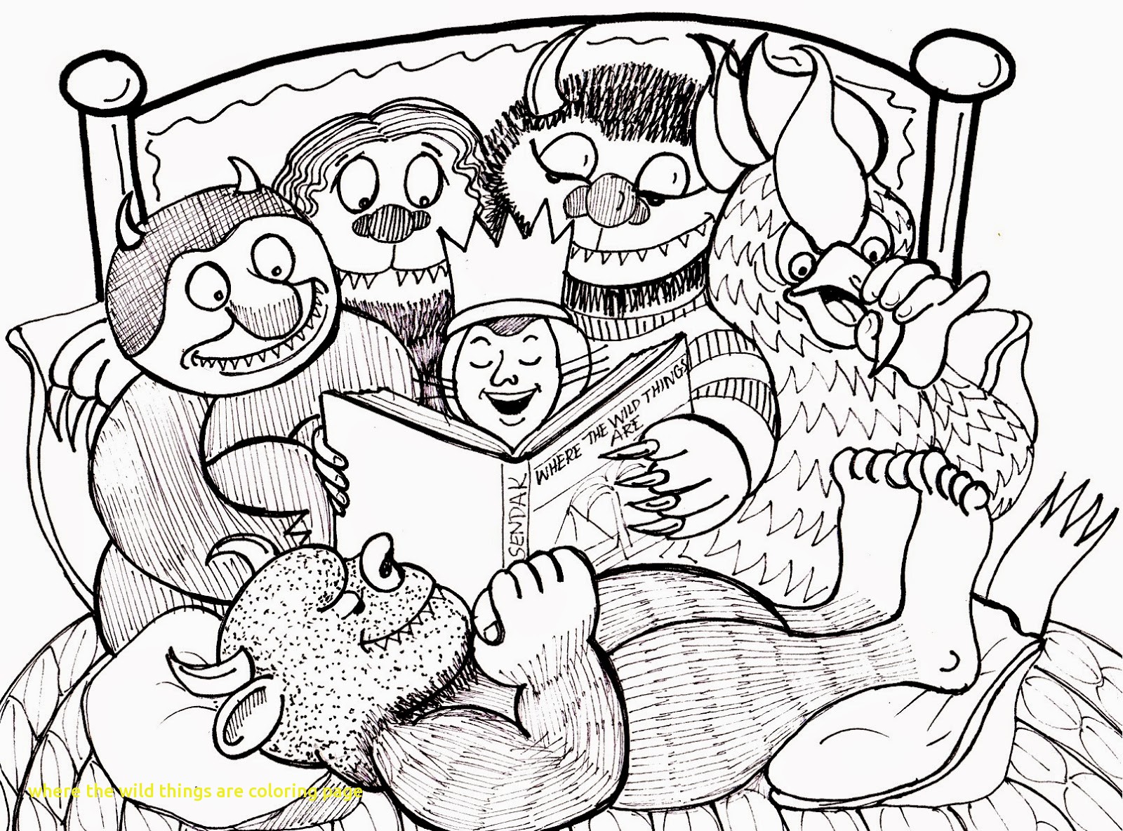 1600x1184 Where The Wild Things Are Coloring Pages Print