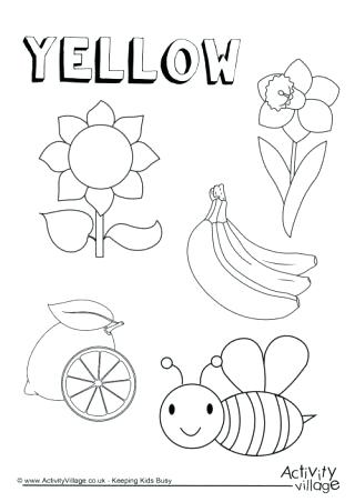320x452 Yellow Things Colouring Page Crafts Yellow Things Yellow Things