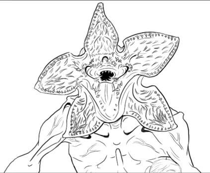 423x350 Free Printable Stranger Things Coloring Pages