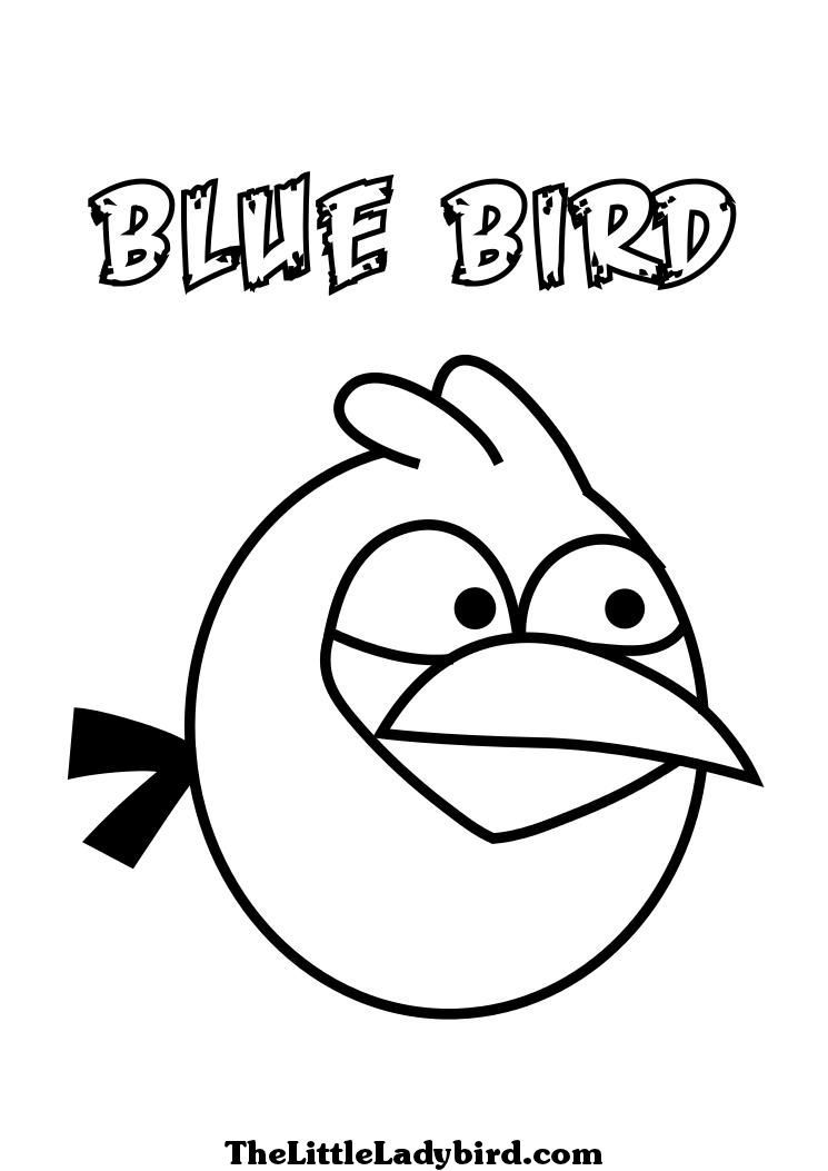 745x1053 Angry Birds Blue Bird Coloring Pages Free Angry Birds Coloring