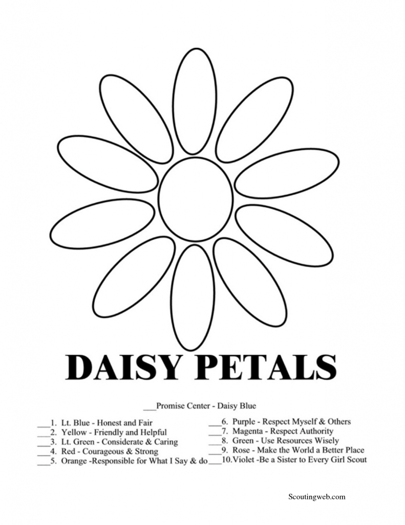 791x1024 Girl Scout Coloring Pages For Daisies
