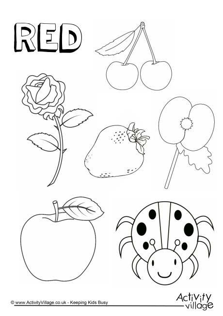 460x650 Red Things Colouring Page 460