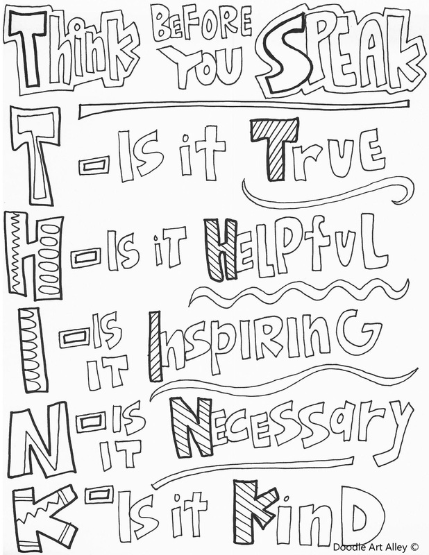 618x800 No Bullying Coloring Pages