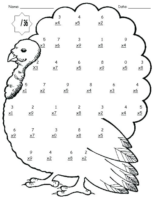 507x656 Halloween Multiplication Coloring Pages Vanda