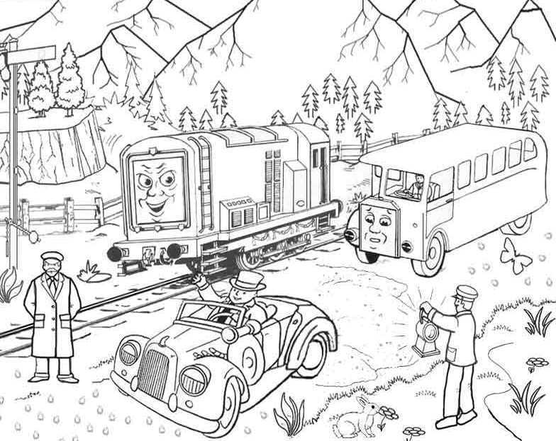 784x623 Thomas And Friends Coloring Page