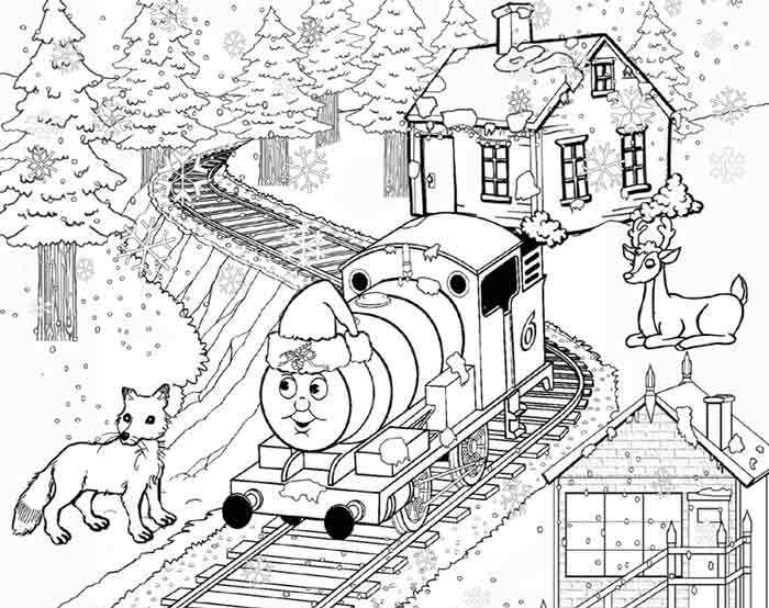 700x554 Thomas The Train Christmas Coloring Pages Thomas The Train