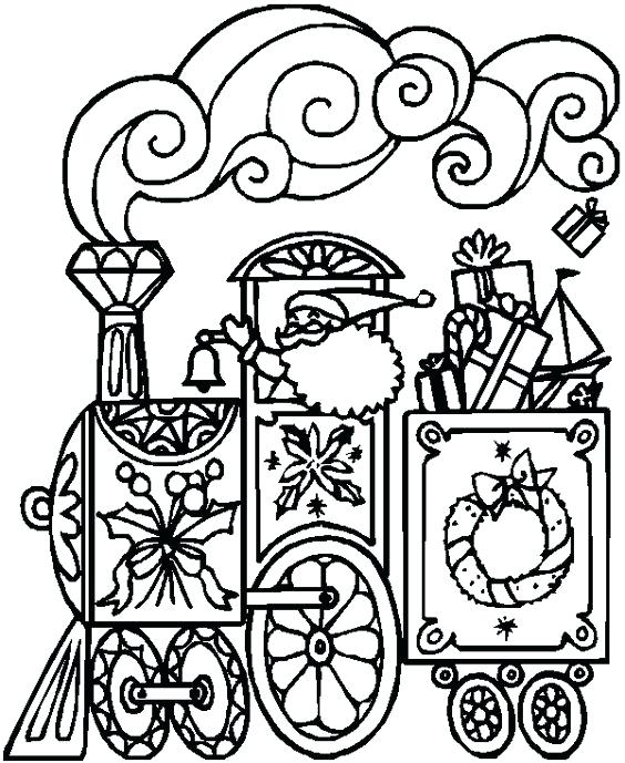 564x689 Christmas Train Coloring Pages Free Polar Express Train Coloring