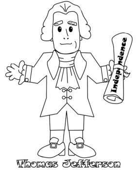 284x350 Presidents Thomas Jefferson Coloring Pages Kids Coloring Pages