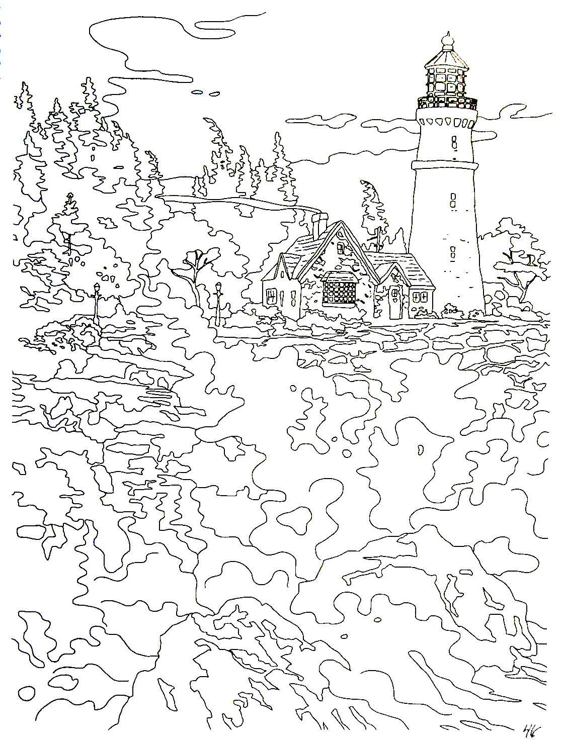 1121x1484 Conquering The Storms Thomas Kinkade Painting Coloring Book