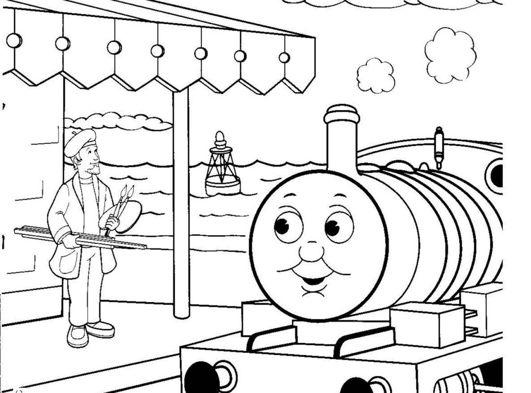 1080x800 Terrific Thomas The Tank Engine Coloring Pages Percy Train