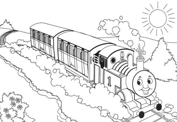 580x400 33 Coloring Page Thomas The Train, Thomas Train Coloring Pages