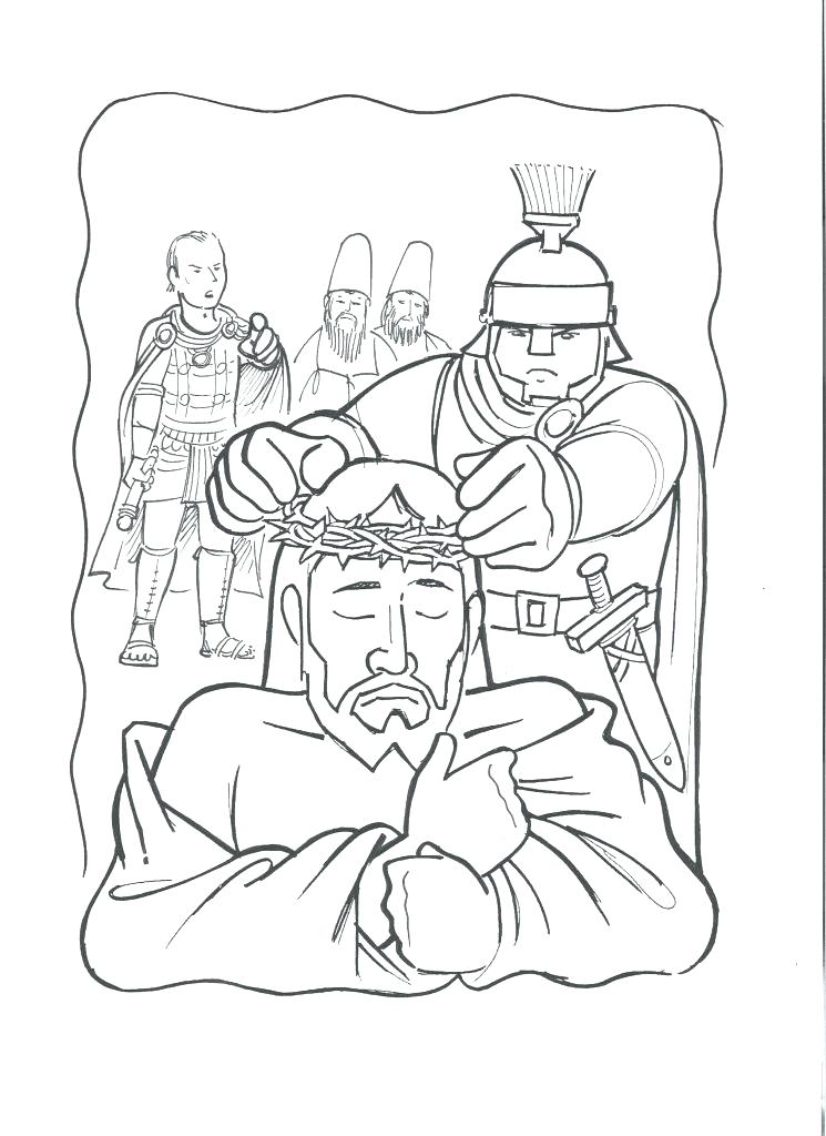 745x1024 Crown Thorns Coloring Page Coloring Pages Manger Crown