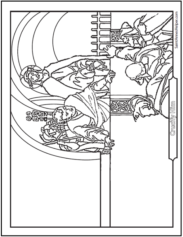 590x762 Christ With Crown Of Thorns Coloring Page Rosary Coloring Pages