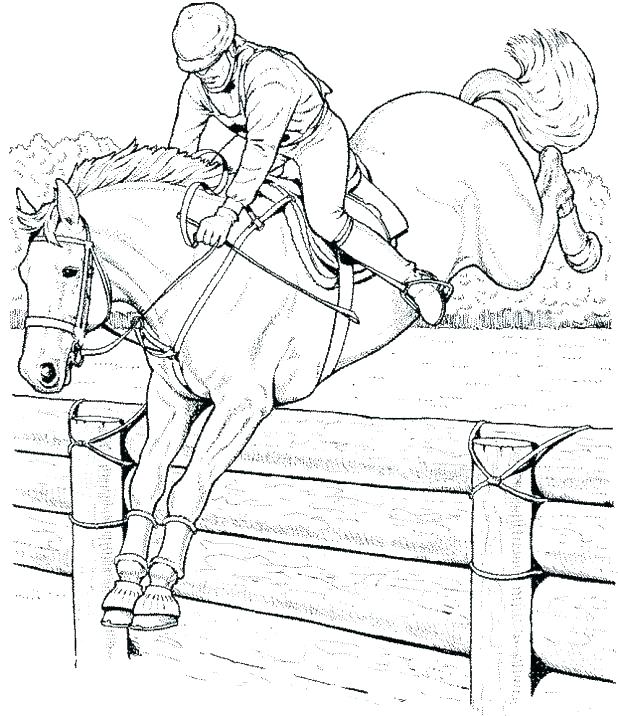 618x716 Horse Racing Coloring Pages 12