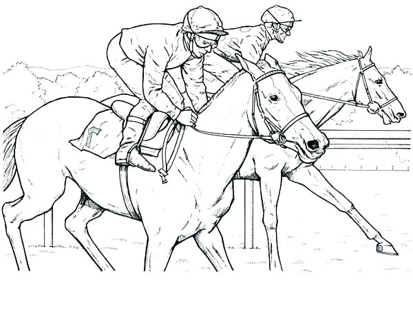 600x468 Race Horse Coloring Pages Barrel Racing Coloring Pages Race Horse