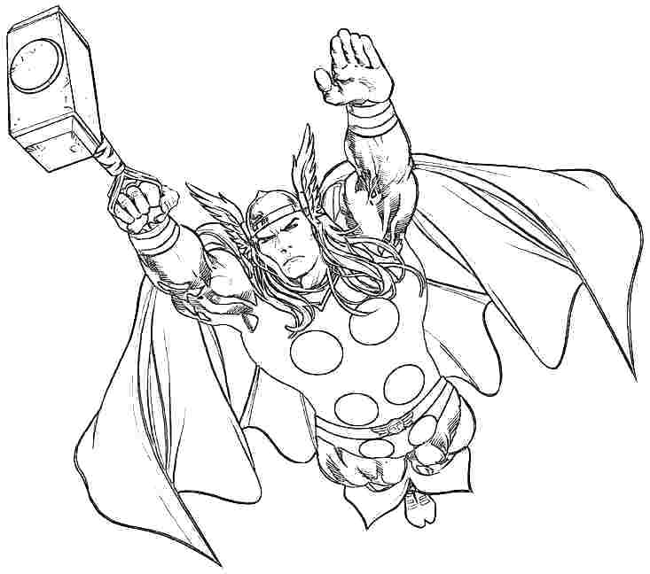 733x648 Thor Coloring Sheet S Thors Hammer Coloring Page