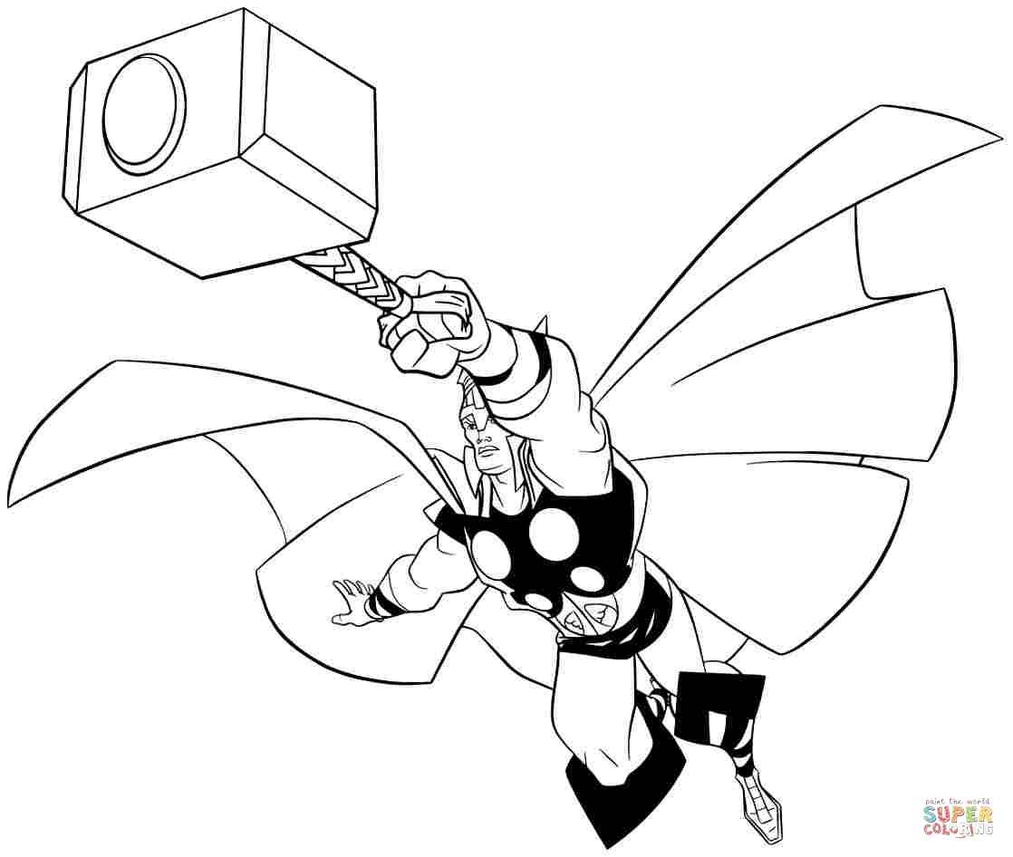 1118x946 Thor Hammer Coloring Pages To Print Coloring For Kids 2018