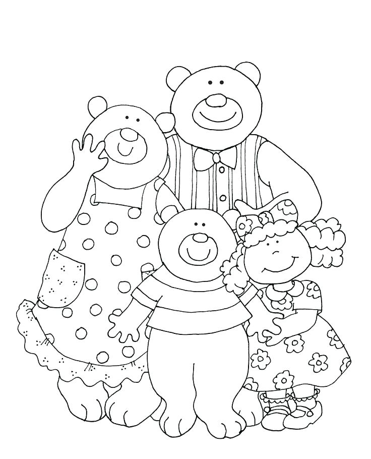 Three Bears Coloring Pages