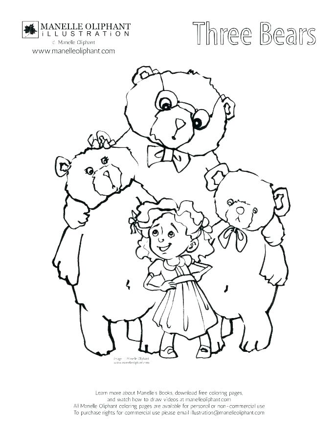 687x889 And The Three Bears Coloring Pages And The Three Bears Coloring