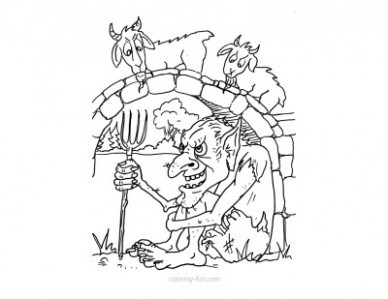 388x299 Three Billy Goats Gruff Coloring Pages Coloringpages321 @ Just