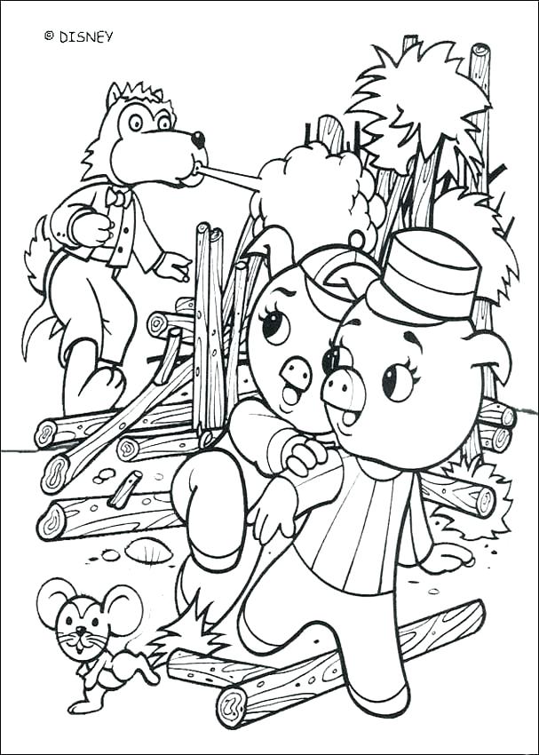 607x850 The Three Little Pigs Coloring Pages Three Billy Goats Gruff