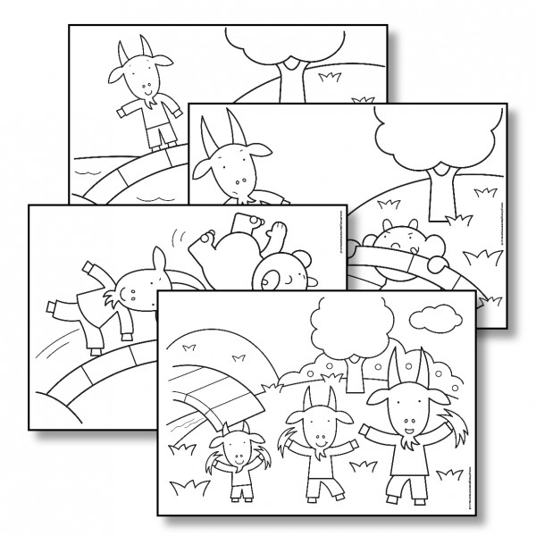 600x600 Three Billy Goats Gruff Coloring Pages Printable Free Coloring