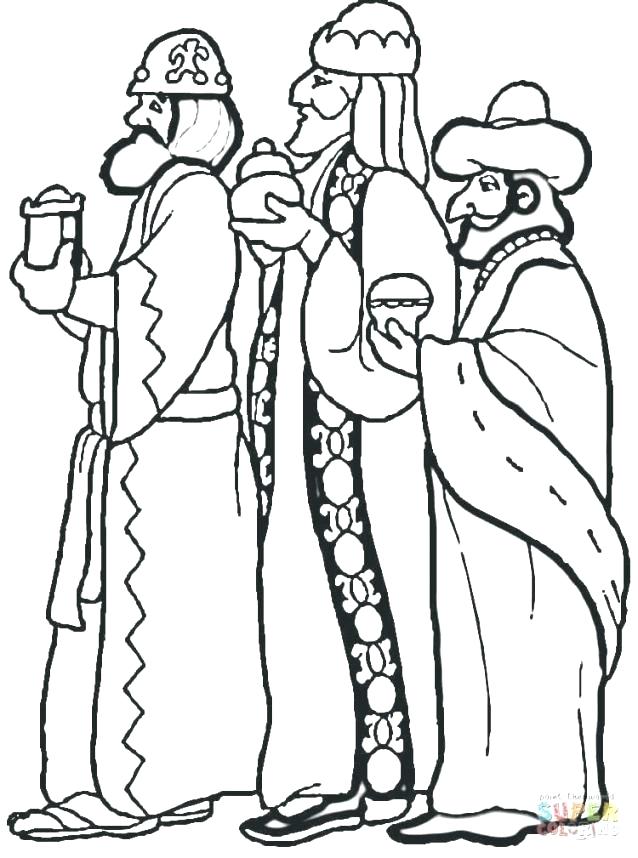 638x858 La Kings Colouring Pages Three Wise Men Coloring Page 3 Free
