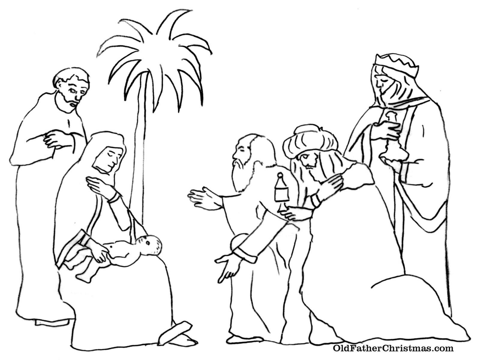 1600x1201 Three Kings Day Coloring Pages