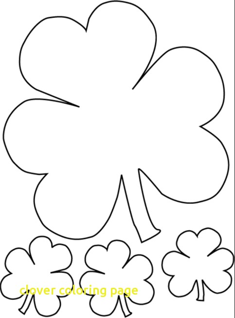 483x652 Clover Coloring Page With Top 20 Free Printable Four Leaf Clover