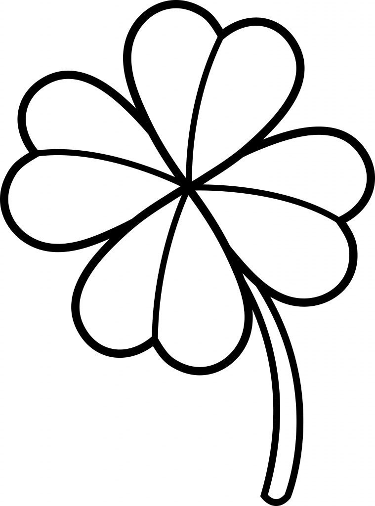 759x1024 Cool Four Leaf Clover Coloring Page 36