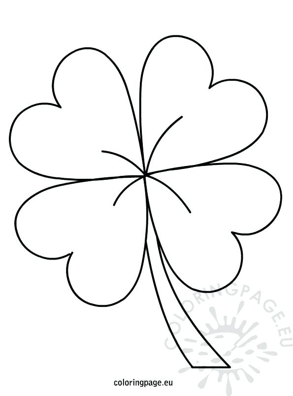 595x804 Four Leaf Clover Coloring Page Four Leaf Clover Coloring Three