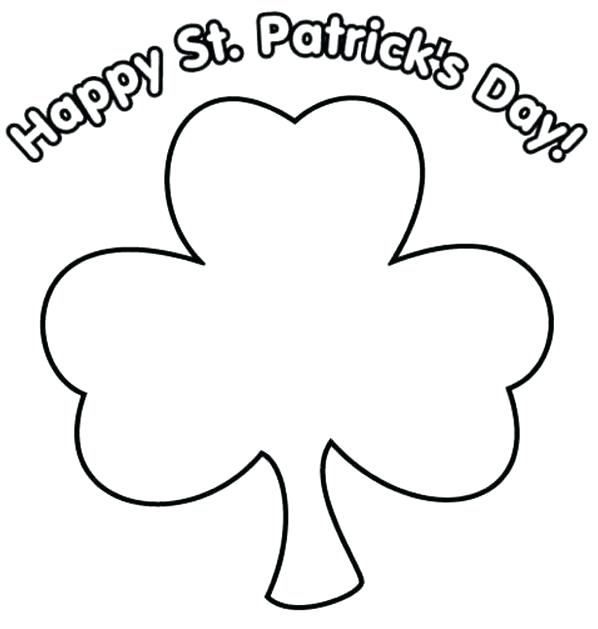 598x629 Shamrock Coloring Page Amusing Shamrock Template Coloring Page