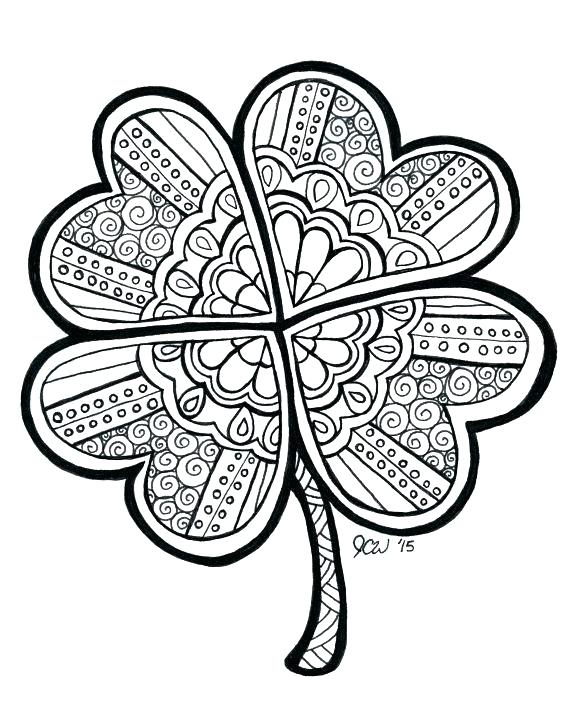570x713 Three Leaf Clover Coloring Page Here Are Four Leaf Clover Coloring