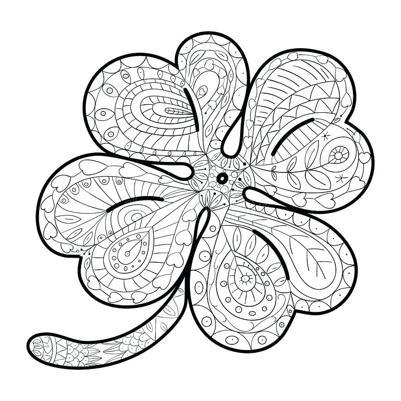 800x800 Three Leaf Clover Coloring Page Three Leaf Clover Coloring Page