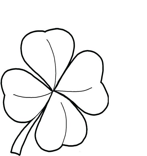 500x531 Three Leaf Clover Coloring Page