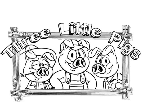 600x460 Story Of Three Little Pigs Coloring Pages Batch Coloring