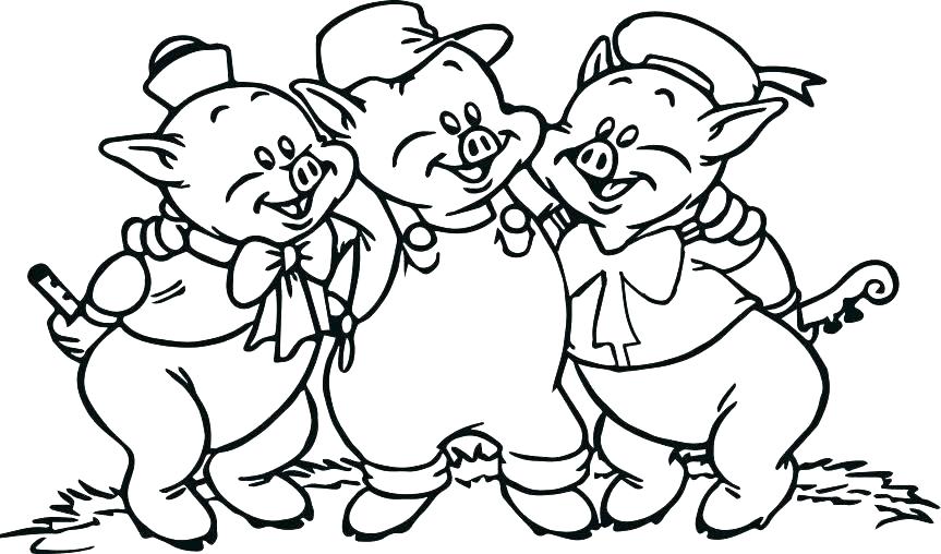 863x508 Three Little Pigs Colouring Pages Free Kids Coloring The Pig